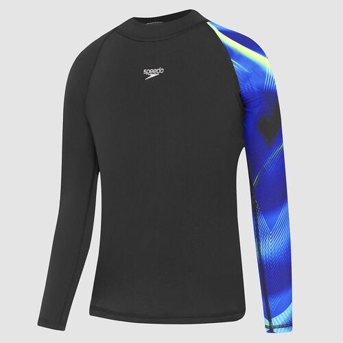 Speedo Boys Mayhem Long Sleeve Rashie - Sun Top [Size: 6]