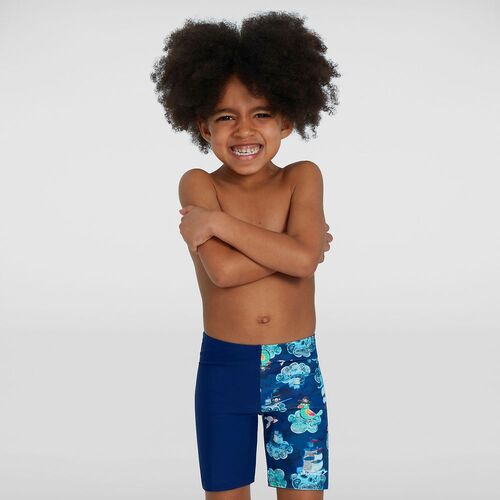 Speedo Toddler Boys topsy-turvy pirate Digital Allover Jammer Swimwear [Size: 4]