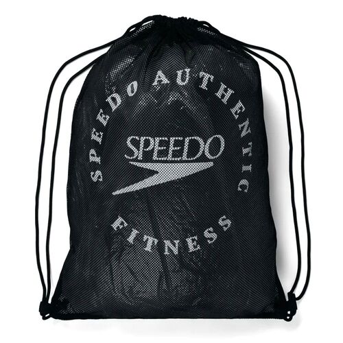 Speedo Mesh Swim Bag - Authentic Fitness Black & White, Swimming Bag, Mesh Sports Bag, Gym Bag