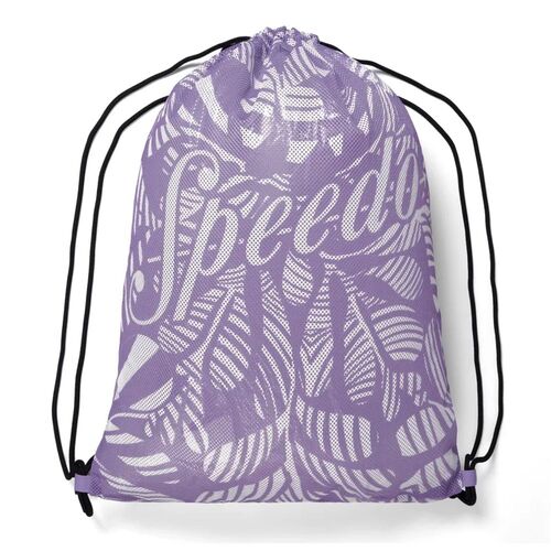Speedo Mesh Swim Bag - Printed Miami Lilac/White, Swimming Bag, Mesh Sports Bag, Gym Bag