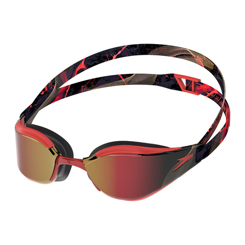 Speedo Fastskin Hyper Elite Swimming Goggles, Autumn Red/Smoke/Crimson Royale Racing Goggles