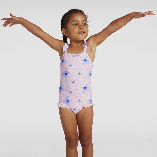 Speedo Toddler Girls Koko Koala Allover Thinstrap One Piece Swimwear [Size: 3]