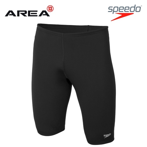 Speedo Men's Swimwear Basic Jammer - Black, Mens Speedo Swimwear [Size: 12]