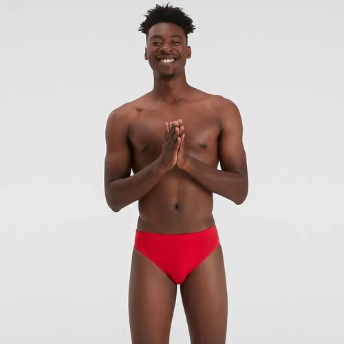 Speedo Men's Eco Endurance+ 7cm Brief Swimwear - Red [Size: 12]