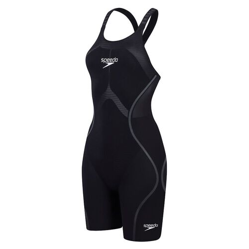Speedo Womens Fastskin LZR Pure Intent 2.0 Openback Kneeskin - Black/Iridescent [Size: 20]