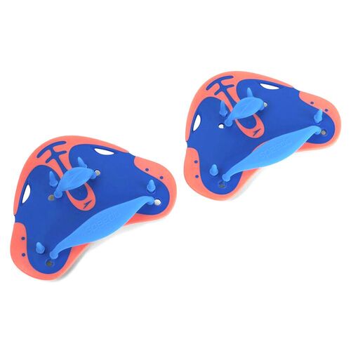 Speedo Biofuse Finger Paddle Blue flame/Fluro Tangerine/Pool Blue Swimming Hand Paddles