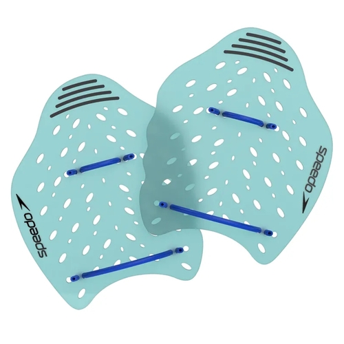 SpeedoPower Plus Paddles - Arctic Glass, Swimming Hand Paddles [Size: Large]