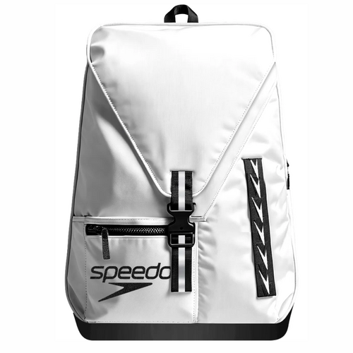Speedo Vanquisher Bag 35L Backpack, Swim Bag, Swimming Backpack - Bright White