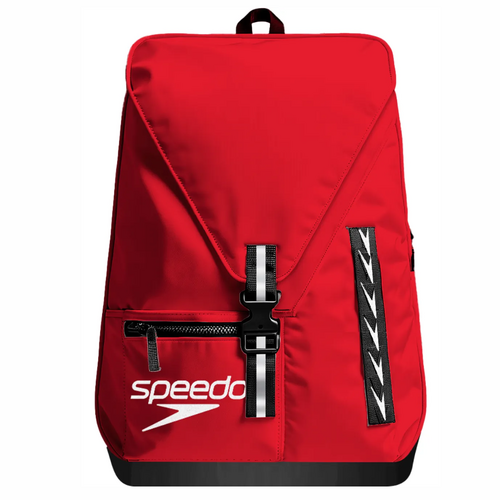Speedo Vanquisher Bag 35L Backpack, Swim Bag, Swimming Backpack - High Risk Red