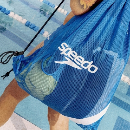 Speedo Vanquisher Mesh Swim Bag - Blue, Swimming Bag, Mesh Sports Bag, Gym Bag