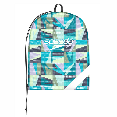 Speedo Vanquisher Printed Mesh Bag - Swimming Bag, Mesh Sports Bag - Pale Clover 