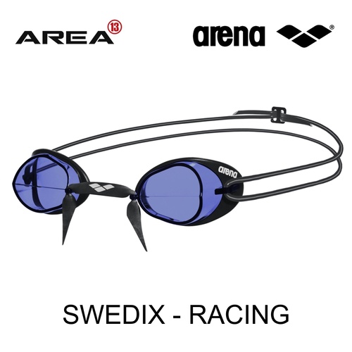 ARENA SWEDIX RACING SWIMMING GOGGLES, BLUE & BLACK , SWEDISH RACING GOGGLES, TRIATHLON GOGGLES