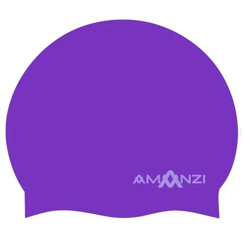 Amanzi Signature Purple Swim Cap, Silicone Swim Cap
