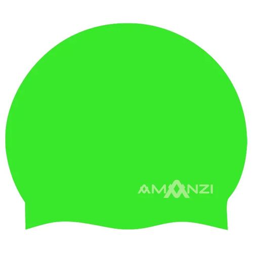 Amanzi Signature Neon Green Swim Cap, Silicone Swim Cap