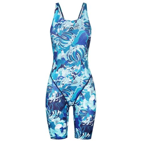Amanzi Ayana Kneelength Girls Swimwear, Girls Leg Suit Swimwear [Size: 8]