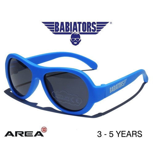 BABIATORS SUNGLASSES, AVIATOR CHILDREN'S SUNGLASSES, TRUE BLUE CLASSIC  3 - 5+ YEARS, KIDS SUNGLASSES