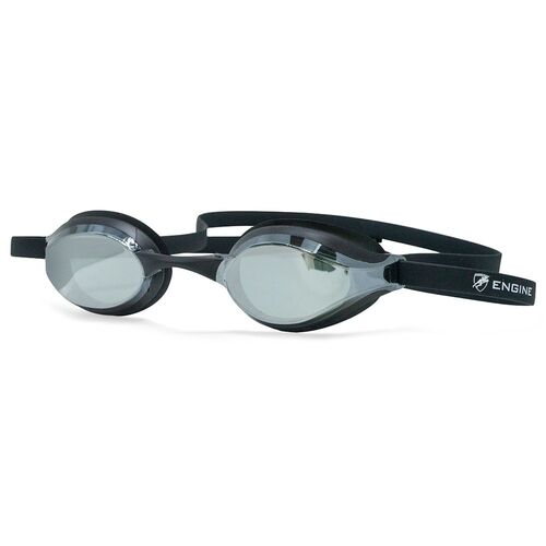 Engine Bullet - Silver Black Swimming Goggles