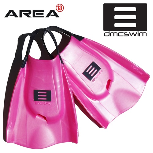 DMC Swim Fins Hot Pink / Charcoal Strap - Swim Training Fins / Swimming Flippers [Size: X Small]