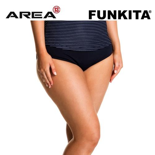 FUNKITA STILL NAVY REGULAR BRIEF WOMEN'S, WOMEN'S SWIMWEAR [Size: 10]