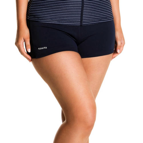Funkita Still Navy Short Brief Women's, Women's Swimwear  [Size: 10]