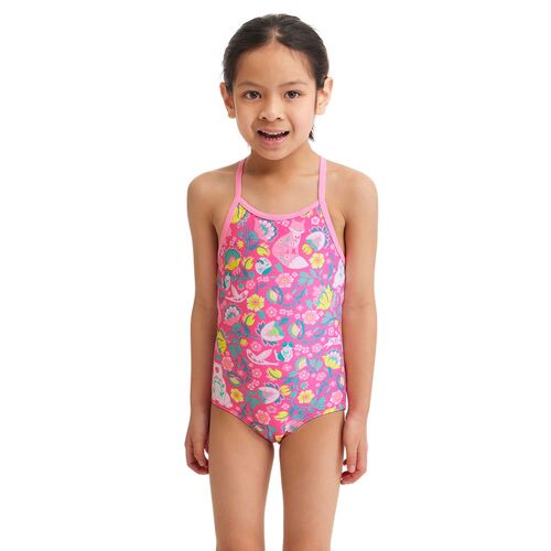 Funkita Nursery Rhyme Toddler Girls Printed One Piece Swimwear, Toddler Girls One Piece Swimwear [Size: 4]