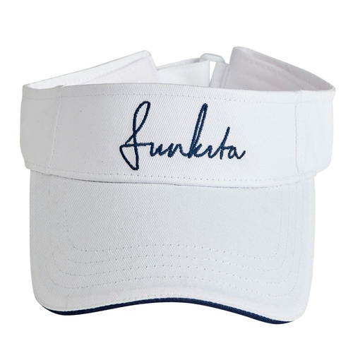 Funkita Steve Visor cap, White - Navy Scribble - Sun Visor - Hat