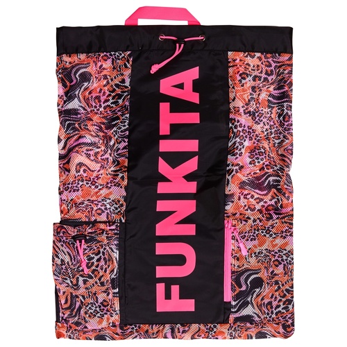 Funkita Tipsy Tiger Gear Up Mesh Backpack, Mesh Swimming Bag, Training Swim Bag