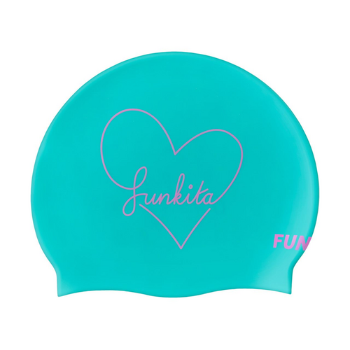 Funkita Love Too Swim Cap, Seamless Extra Streamlined Swimming Cap, Silicone Swim Cap