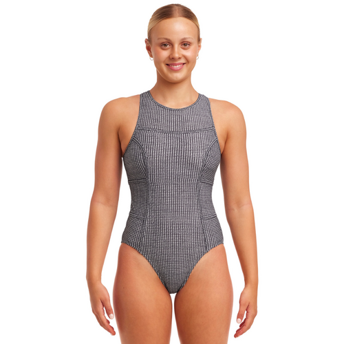Funkita Women's Dark Hound Hi Flyer One Piece Swimwear, Women's Swimsuit [Size: 8]