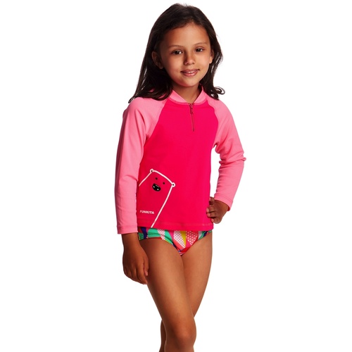 FUNKITA STARE BEAR ZIPPY RASH VEST  TODDLER GIRLS , FUNKITA SUN TOP  [Size: 3]