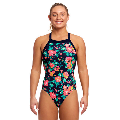 Funkita Women's Full Bloom Sky Hi One Piece Swimwear, Women's Swimsuit [Size: 10]