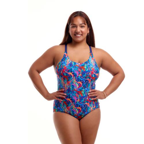 Funkita Women's Weedy One Brace Me Back One Piece Women's Swimwear, Ladies Swimsuit [Size: 10]