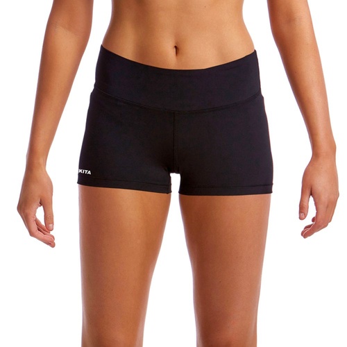 Funkita Still Black Women's Swim Boy Leg Brief, Ladies Swimwear [size: 8]