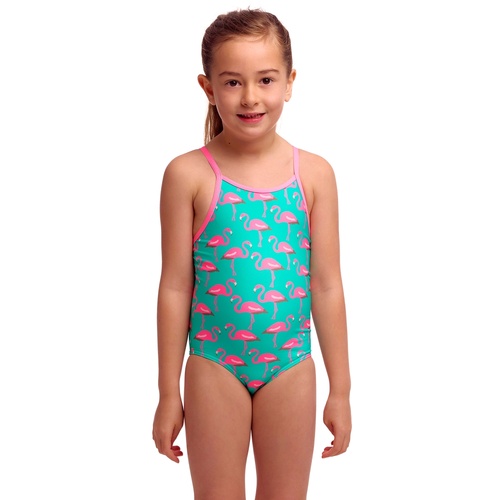 Funkita Go Flamingo!  ECO Toddler Girls Printed One Piece Swimwear, Toddler Girls One Piece  [Size: 3]