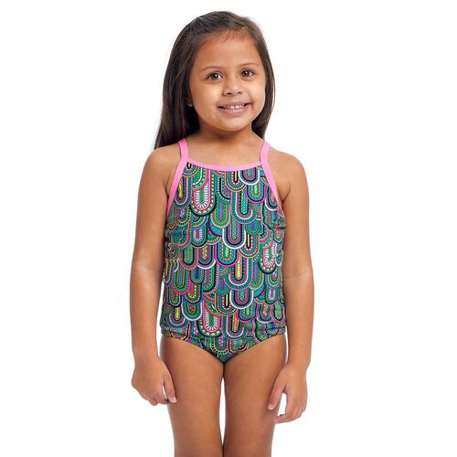 Funkita Spring Flight ECO Toddler Girls Printed One Piece Swimwear, Toddler Girls One Piece Swimwear [Size: 3]