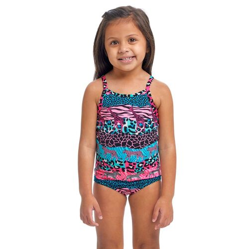 Funkita Wild Things ECO Toddler Girls Printed One Piece Swimwear, Toddler Girls One Piece Swimwear [Size: 4]