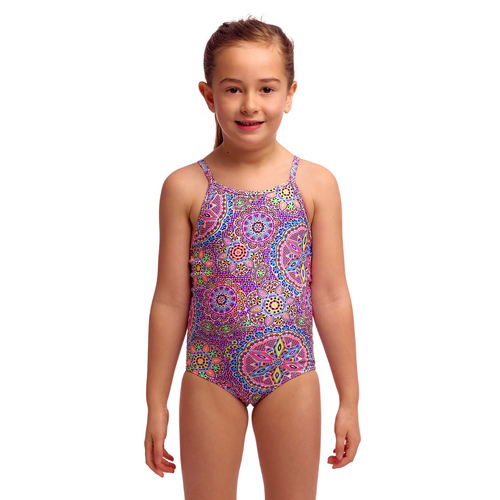 Funkita Love Lacy ECO Toddler Girls Printed One Piece Swimwear, Toddler Girls One Piece Swimwear [Size: 4]