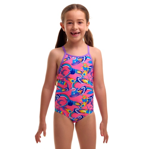Funkita Sweet Surfers ECO Toddler Girls Printed One Piece Swimwear, Toddler Girls One Piece Swimwear [Size: 5]