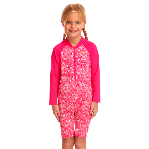 Funkita Toddler Girls Painted Pink ECO Go Jump Suit Swimwear, Toddler Girls Swimsuit [Size: 1]