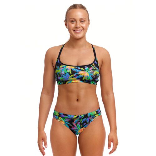 Funkita Women's Paradise Please ECO Sports Bikini Two Piece Swimwear,  Ladies Two Piece Swimsuit [Size: 8]