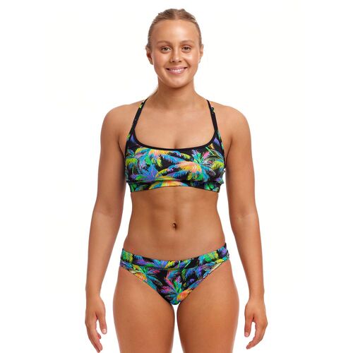 Funkita Women's Paradise Please ECO Sports Bikini Two Piece Swimwear,  Ladies Two Piece Swimsuit [Size: 8]