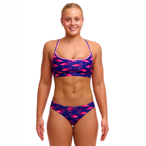 Funkita Women's Flocked Up ECO Sports Bikini Two Piece Swimwear,  Ladies Two Piece Swimsuit [Size: 8]