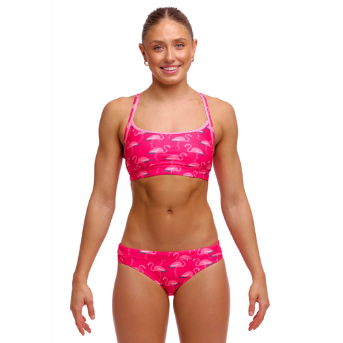 Funkita Women's Flaming Go Gos ECO Sports Bikini Two Piece Swimwear,  Ladies Two Piece Swimsuit [Size: 8]
