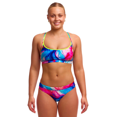 Funkita Women's Muscle Mad ECO Sports Bikini Two Piece Swimwear,  Ladies Two Piece Swimsuit [Size: 8]