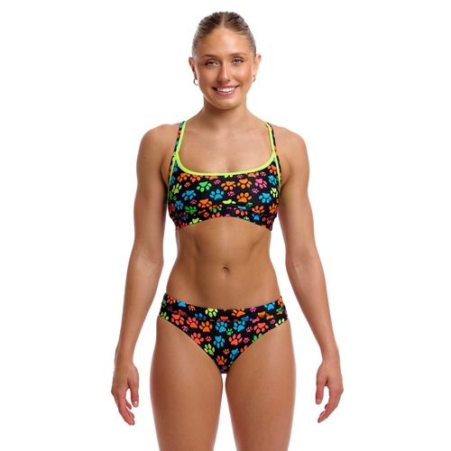 Funkita Women's Pawsome ECO Sports Bikini Two Piece Swimwear,  Ladies Two Piece Swimsuit [Size: 8]