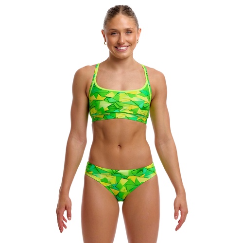 Funkita Women's Try Tonic ECO Sports Bikini Two Piece Swimwear,  Ladies Two Piece Swimsuit [Size: 8]