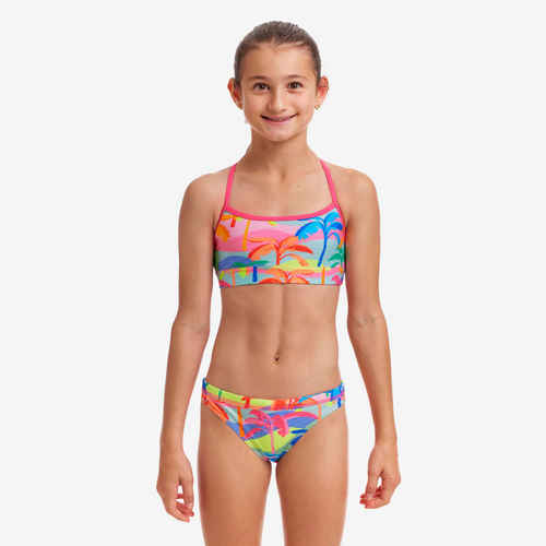 Funkita Girls Poka Palm Eco Swim Sports Brief - Brief ONLY - SEPARATES, Girls Swimwear [Size: 8]