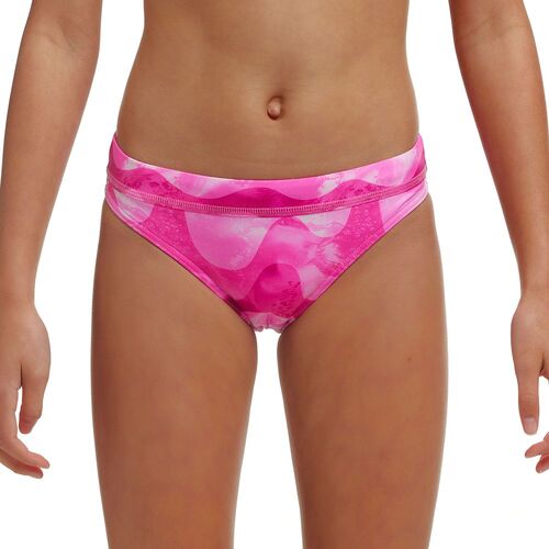 Funkita Girls Pink Caps Eco Swim Sports Brief - Brief ONLY - SEPARATES, Girls Swimwear [Size: 8]