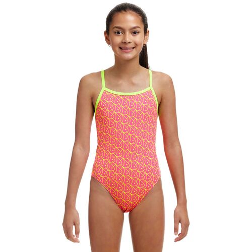 Funkita Girls Swim School ECO Single Strap One Piece Swimwear, Girls Full Piece Swimsuit [Size: 10]
