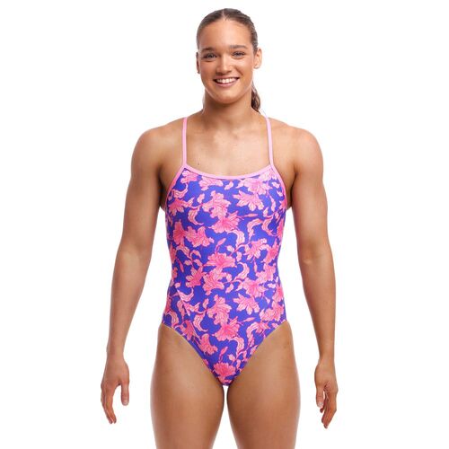 Funkita Perfect Petal ECO Single Strap One Piece Women's Swimwear, Ladies Swimsuit [Size: 14]